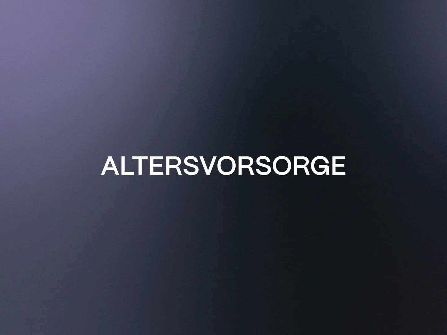Individuelle Altersvorsorge